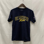 【中古】【古着】Champion プリント Tシャツ ブラック Sサイズ