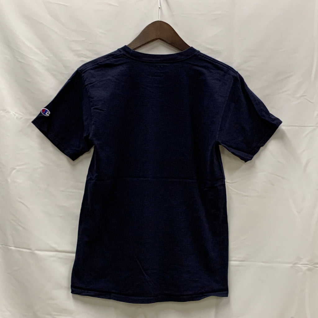 【中古】【古着】Champion プリント Tシャツ ブラック Sサイズ