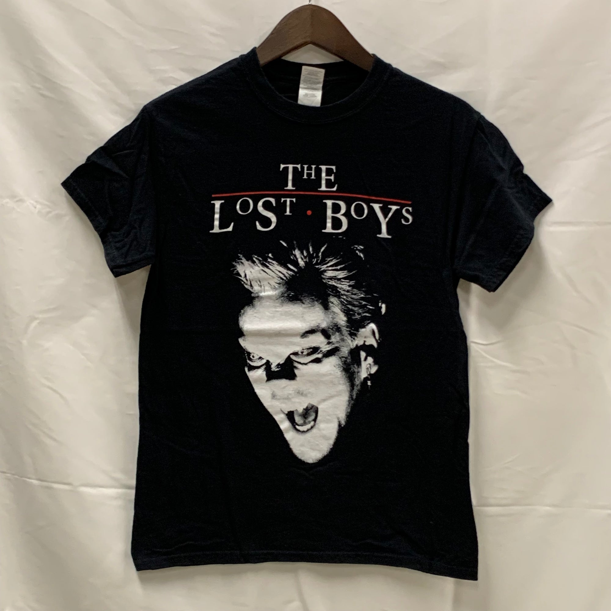 【中古】【古着】GILDAN プリント Tシャツ ブラック Sサイズ