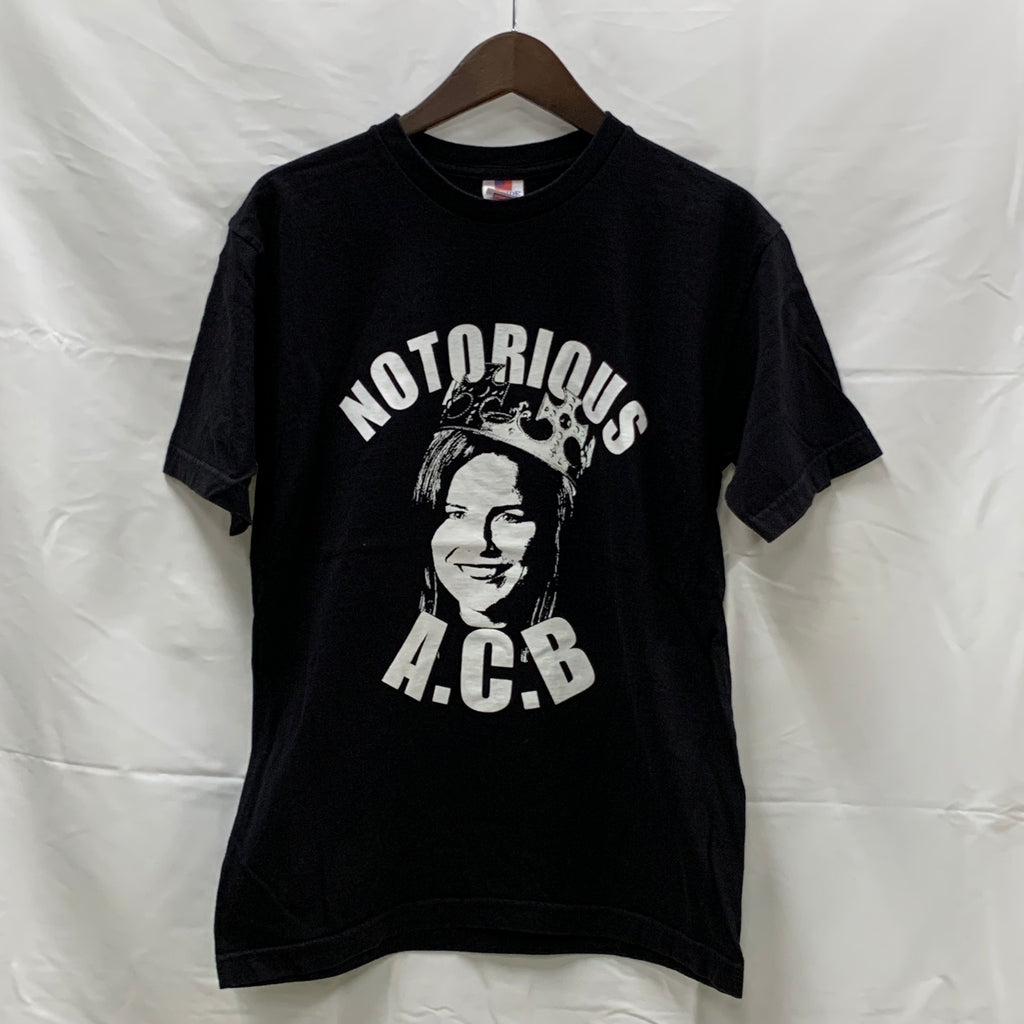【中古】【古着】Bayside プリント Tシャツ ブラック Mサイズ