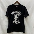 【中古】【古着】Bayside プリント Tシャツ ブラック Mサイズ