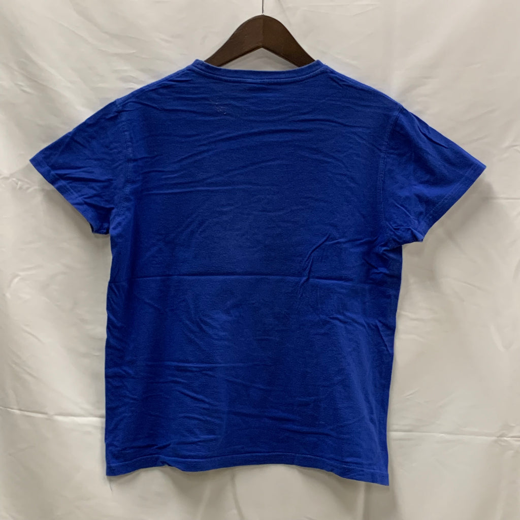 【中古】【古着】ONYTEX プリント Tシャツ ブルー Mサイズ