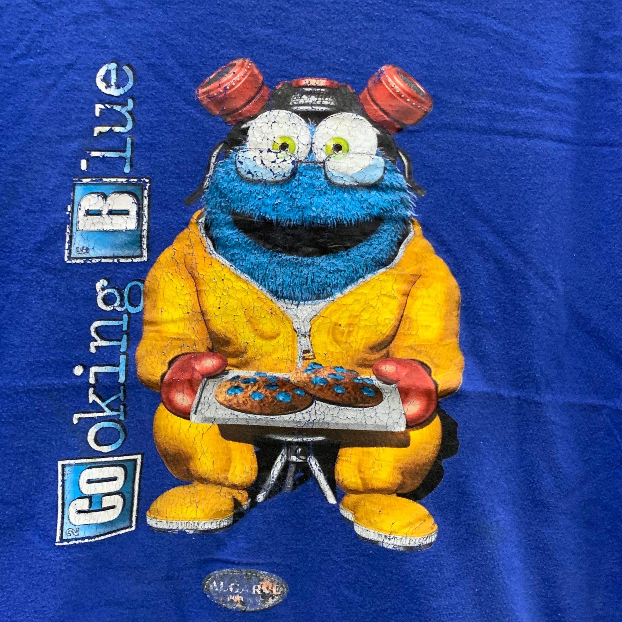 【中古】【古着】ONYTEX プリント Tシャツ ブルー Mサイズ