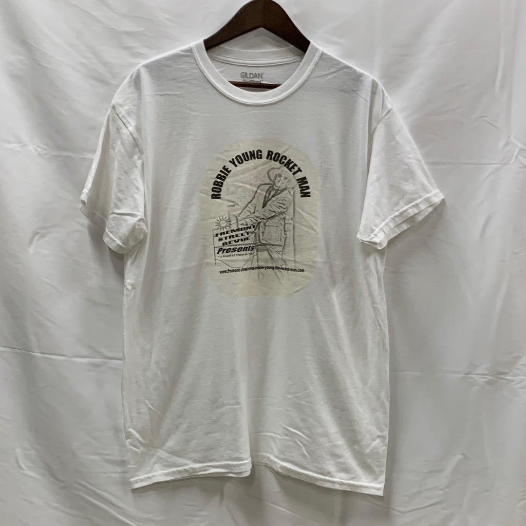 【中古】【古着】GILDAN プリント Tシャツ ホワイト Lサイズ