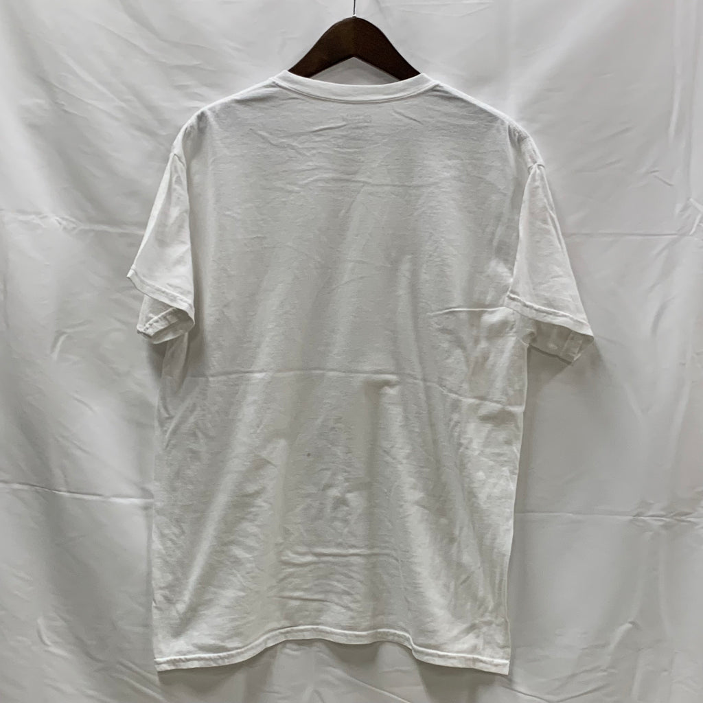 【中古】【古着】GILDAN プリント Tシャツ ホワイト Lサイズ