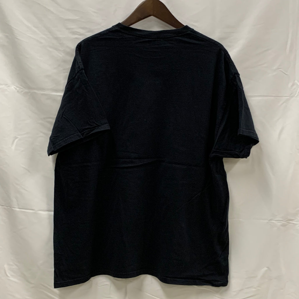 【中古】【古着】GILDAN 前面プリント Tシャツ ブラック XLサイズ
