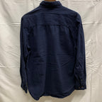 【中古】【古着】FADED GLORY 無地 ネルシャツ ネイビー Sサイズ