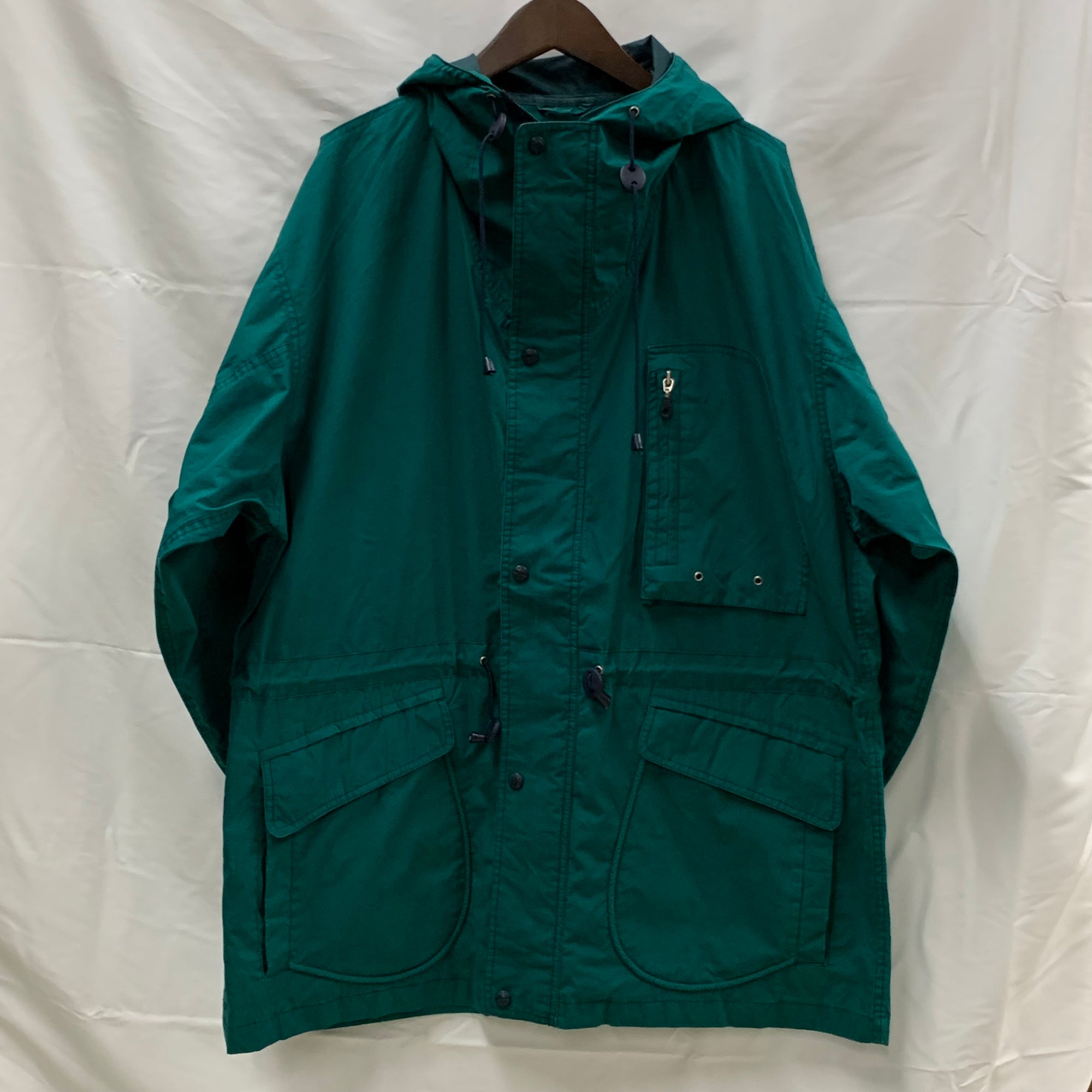 【中古】【古着】London Fog 無地 ライトジャケット グリーン Lサイズ
