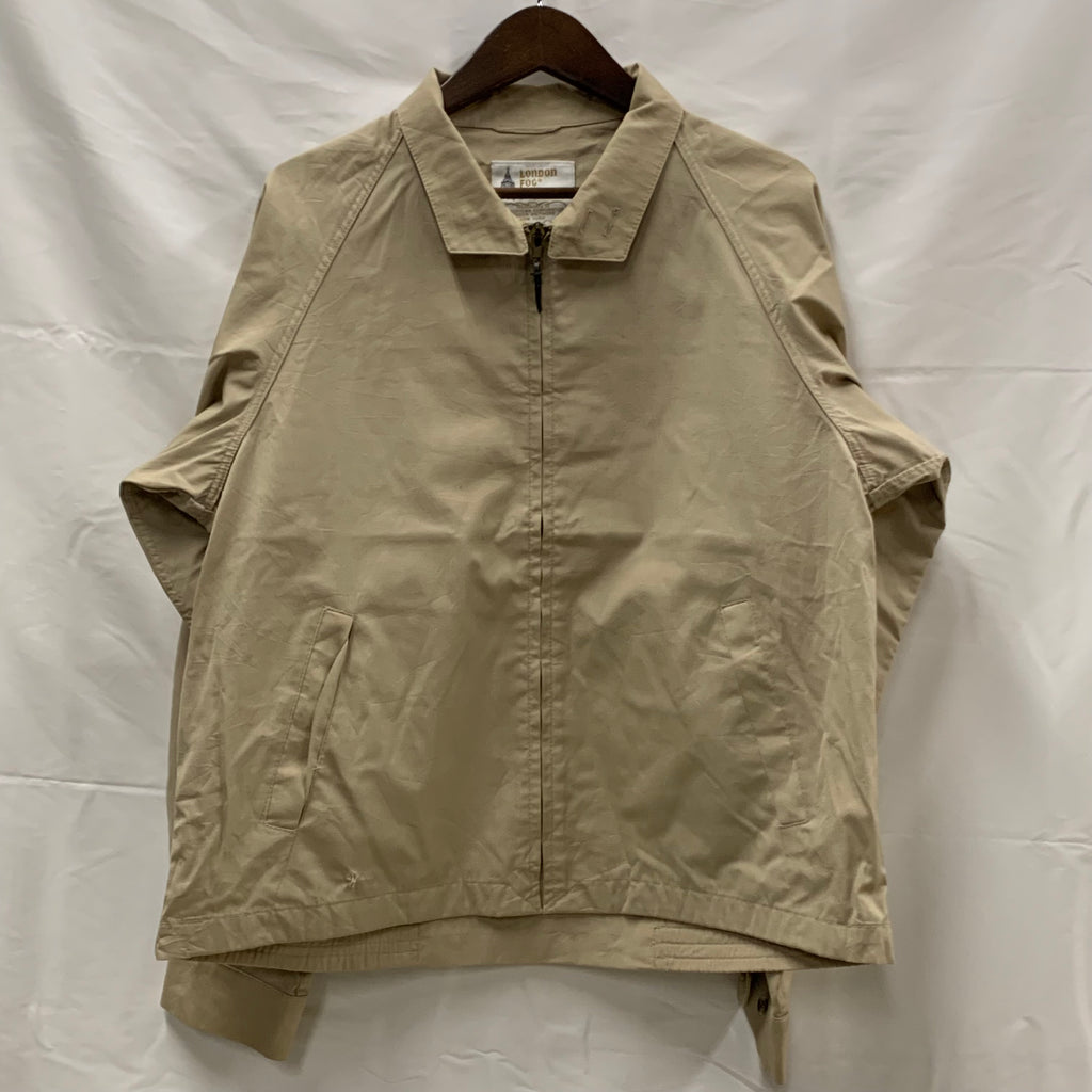 【中古】【古着】London Fog 無地 ライトジャケット アイボリー