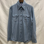 【中古】【古着】BIG SMITH 無地 L/S シャツ ブルー