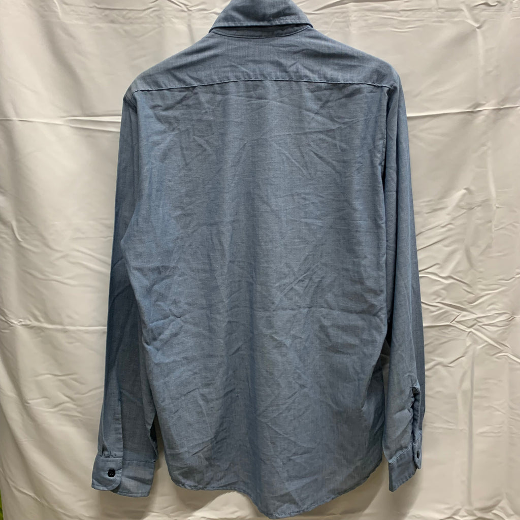 【中古】【古着】BIG SMITH 無地 L/S シャツ ブルー