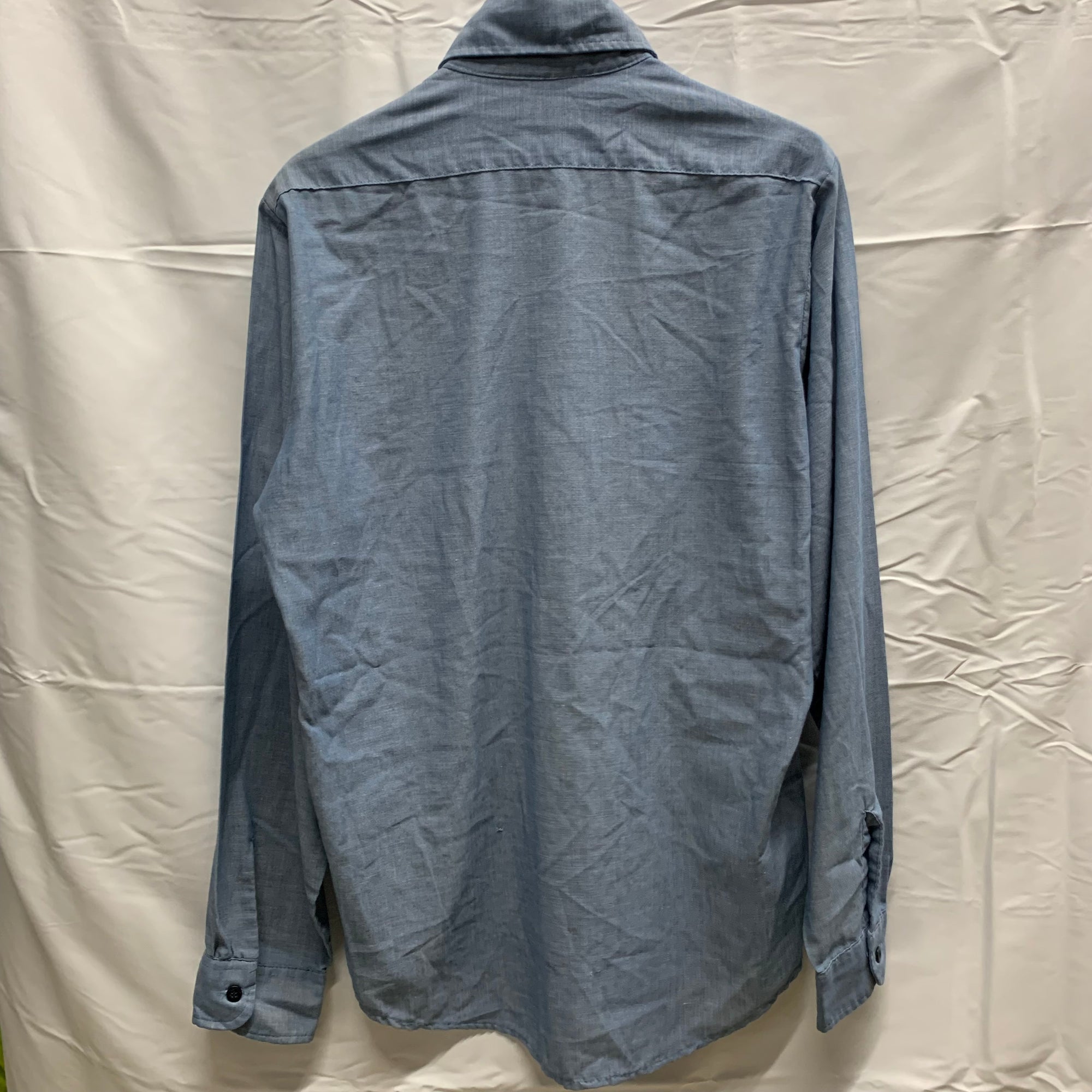 【中古】【古着】BIG SMITH 無地 L/S シャツ ブルー