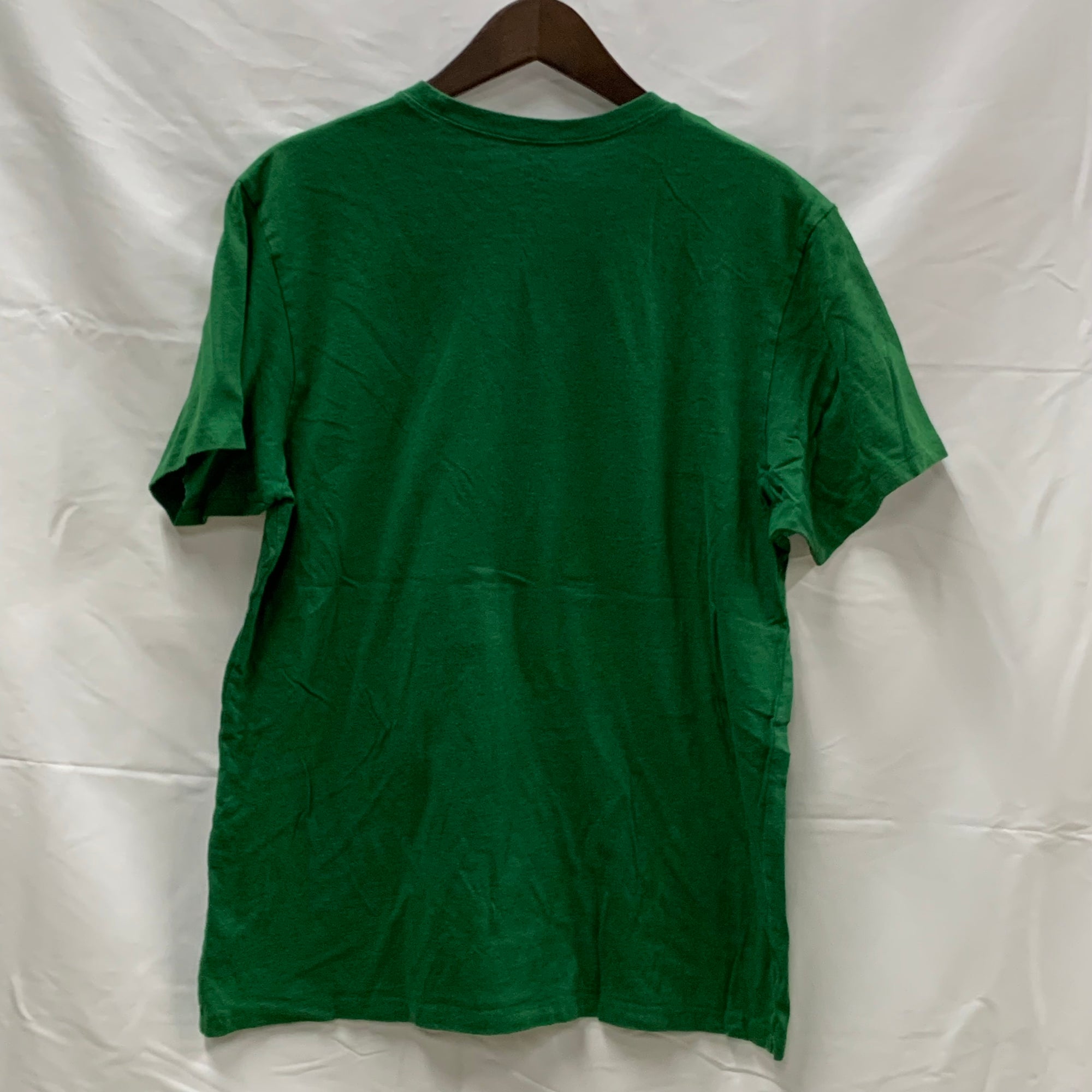【中古】【古着】47(フォーティーセブン) 前面プリント Tシャツ グリーン Lサイズ