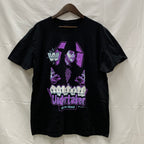 【中古】【古着】 前面プリント Tシャツ ブラック XLサイズ