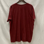 【中古】【古着】 前面プリント Tシャツ ボルドー×イエロー×レッド XLサイズ