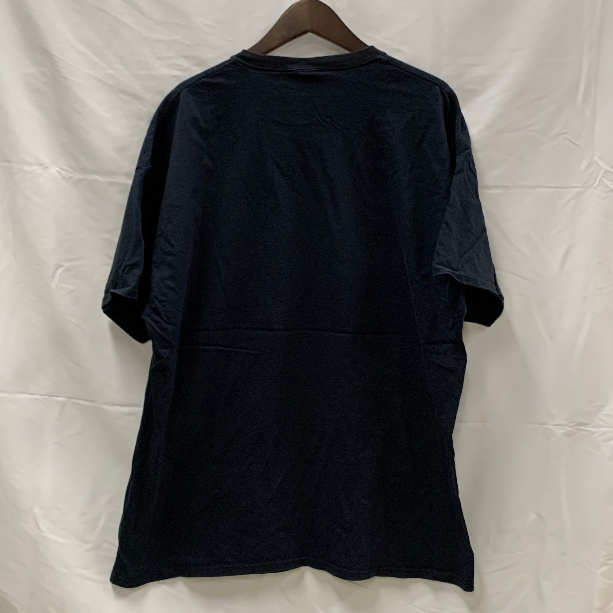 【中古】【古着】FRUIT OF THE ROOM 前面プリント Tシャツ ブラック 2XLサイズ