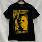 【中古】【古着】 プリント Tシャツ ブラック×イエロー Mサイズ