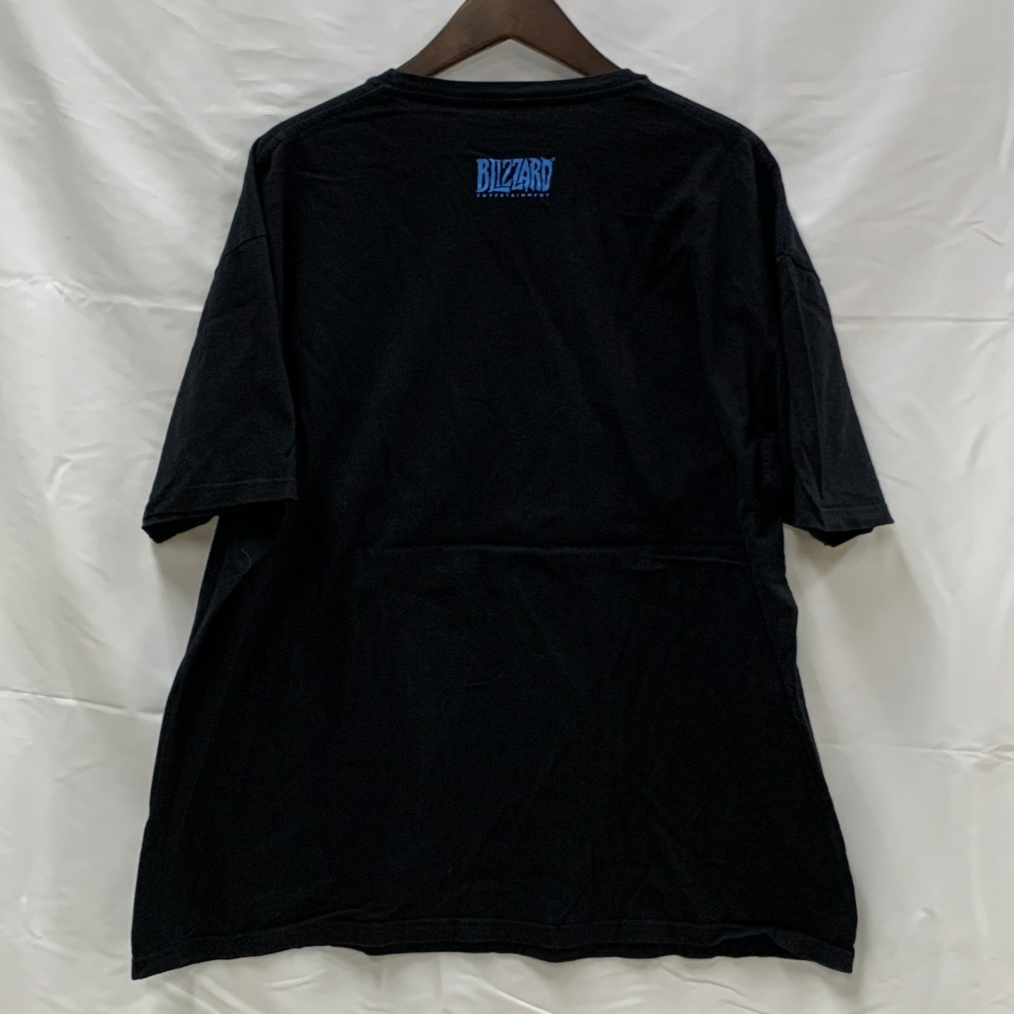【中古】【古着】 プリント Tシャツ ブラック 2XLサイズ