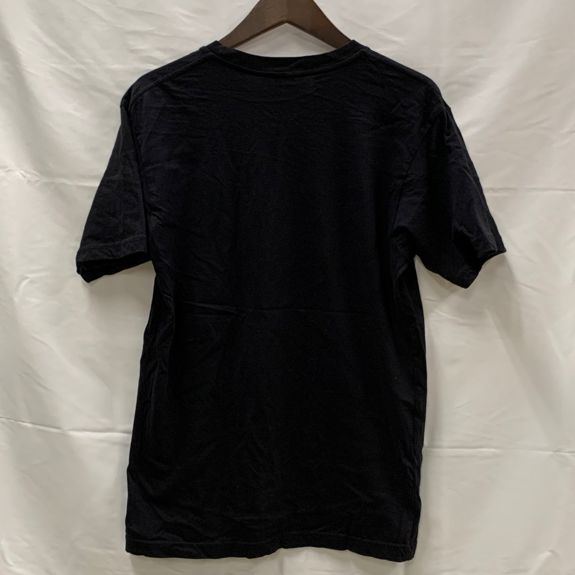 【中古】【古着】 プリント Tシャツ ブラック×ホワイト Mサイズ