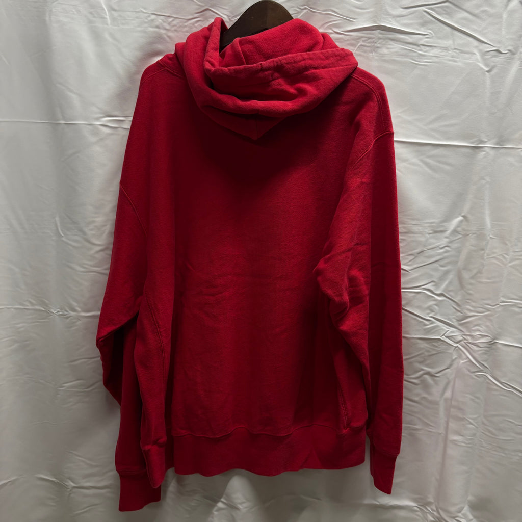 【古着】Champion ロゴ パーカー レッド 3XLサイズ