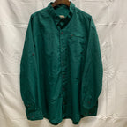 【中古】【古着】L.L.Bean 無地 L/S シャツ グリーン XXLサイズ