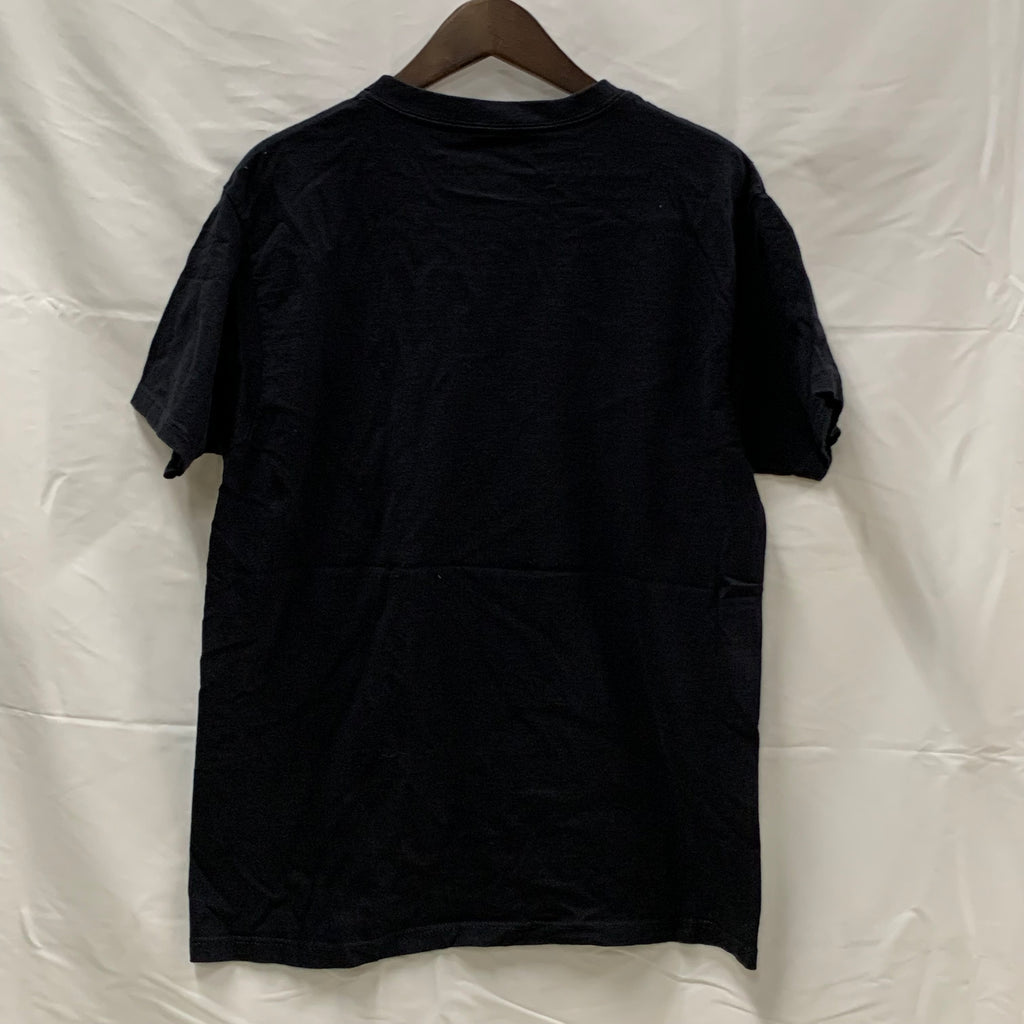 【中古】【古着】 プリント Tシャツ ブラック×ホワイト×イエロー Lサイズ