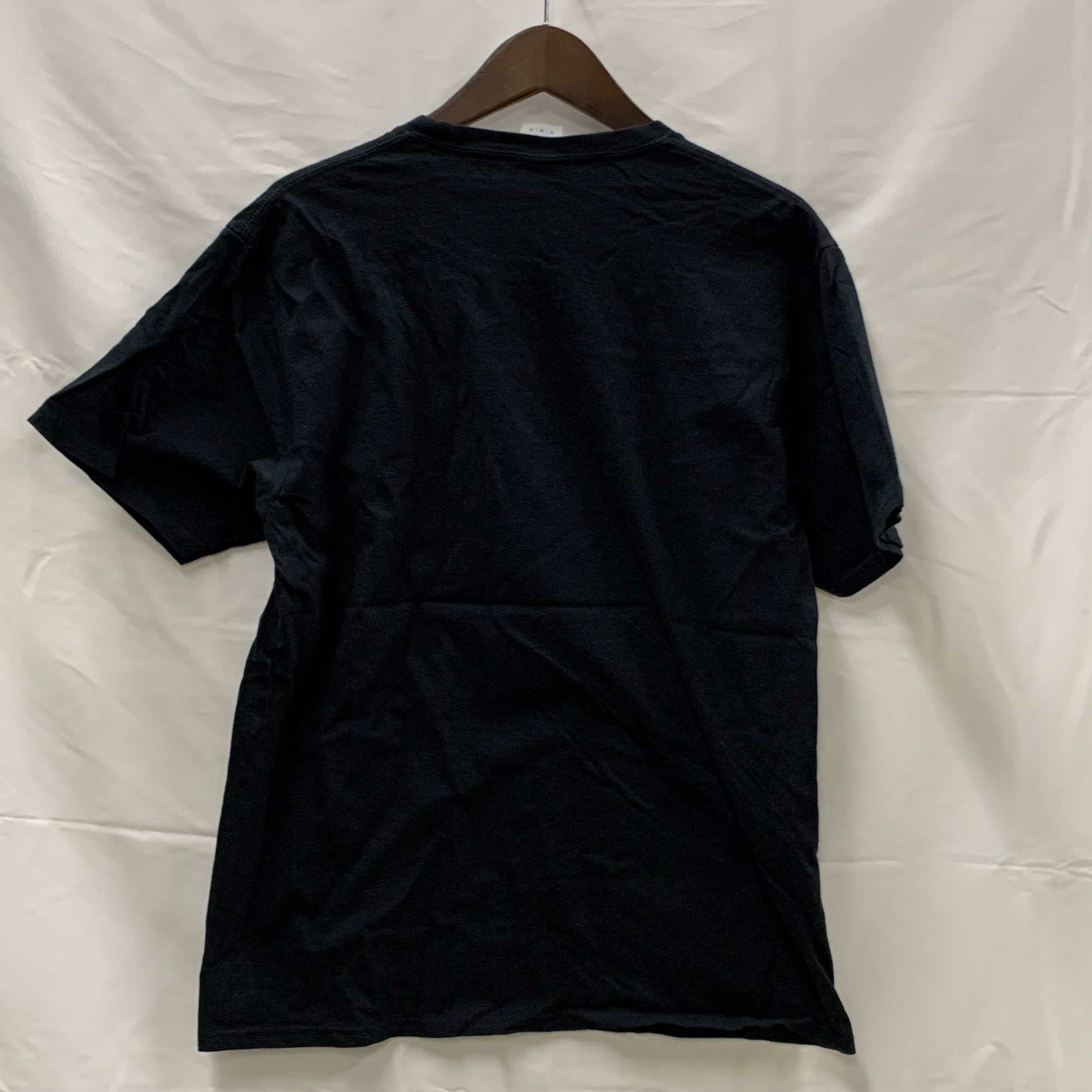 【中古】【古着】PORT & COMPANY プリント Tシャツ ブラック×オレンジ×ホワイト Mサイズ