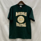 【中古】【古着】PORT & COMPANY プリント Tシャツ グリーン×ホワイト×イエロー Mサイズ
