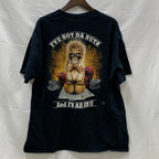 【中古】【古着】プリント Tシャツ ブラック
