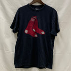 【中古】【古着】47(フォーティーセブン) プリント Tシャツ ブラック Mサイズ
