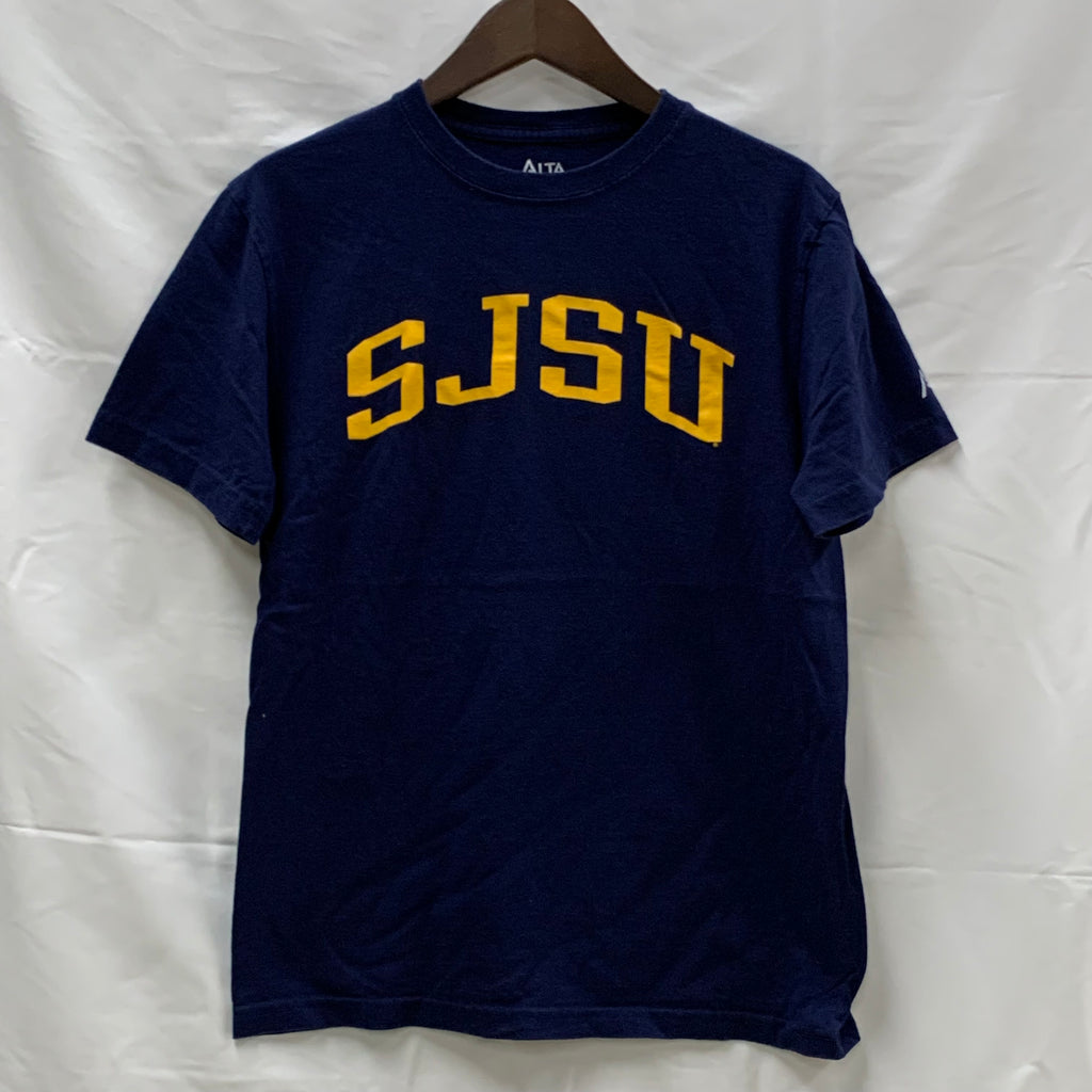 【中古】【古着】ALTA GRACIA プリント Tシャツ ネイビー×イエロー Mサイズ