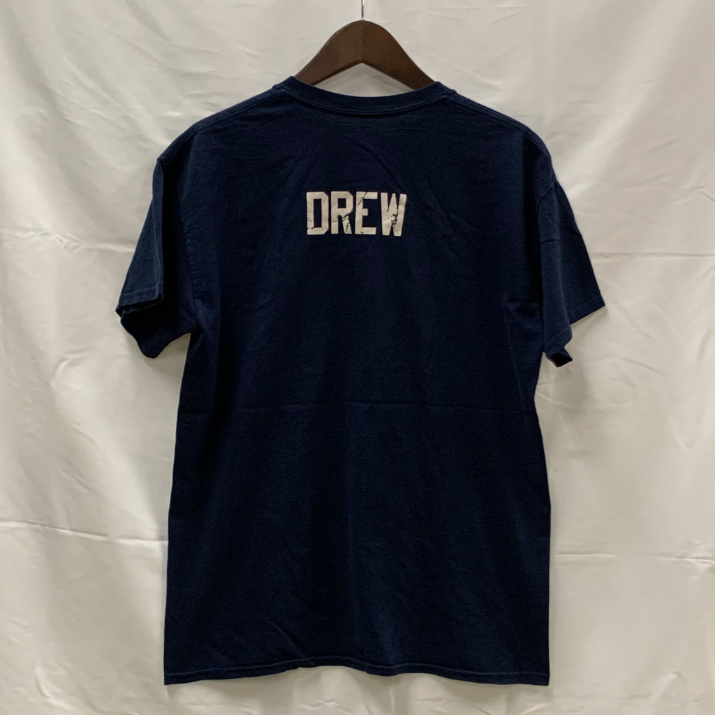 【中古】【古着】GILDAN プリント Tシャツ ネイビー×イエロー×ホワイト Mサイズ