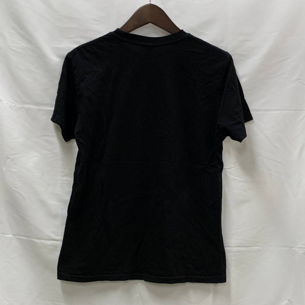 【中古】【古着】 プリント Tシャツ ブラック×オレンジ Mサイズ