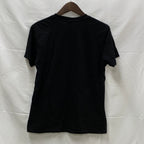 【中古】【古着】 プリント Tシャツ ブラック×オレンジ Mサイズ