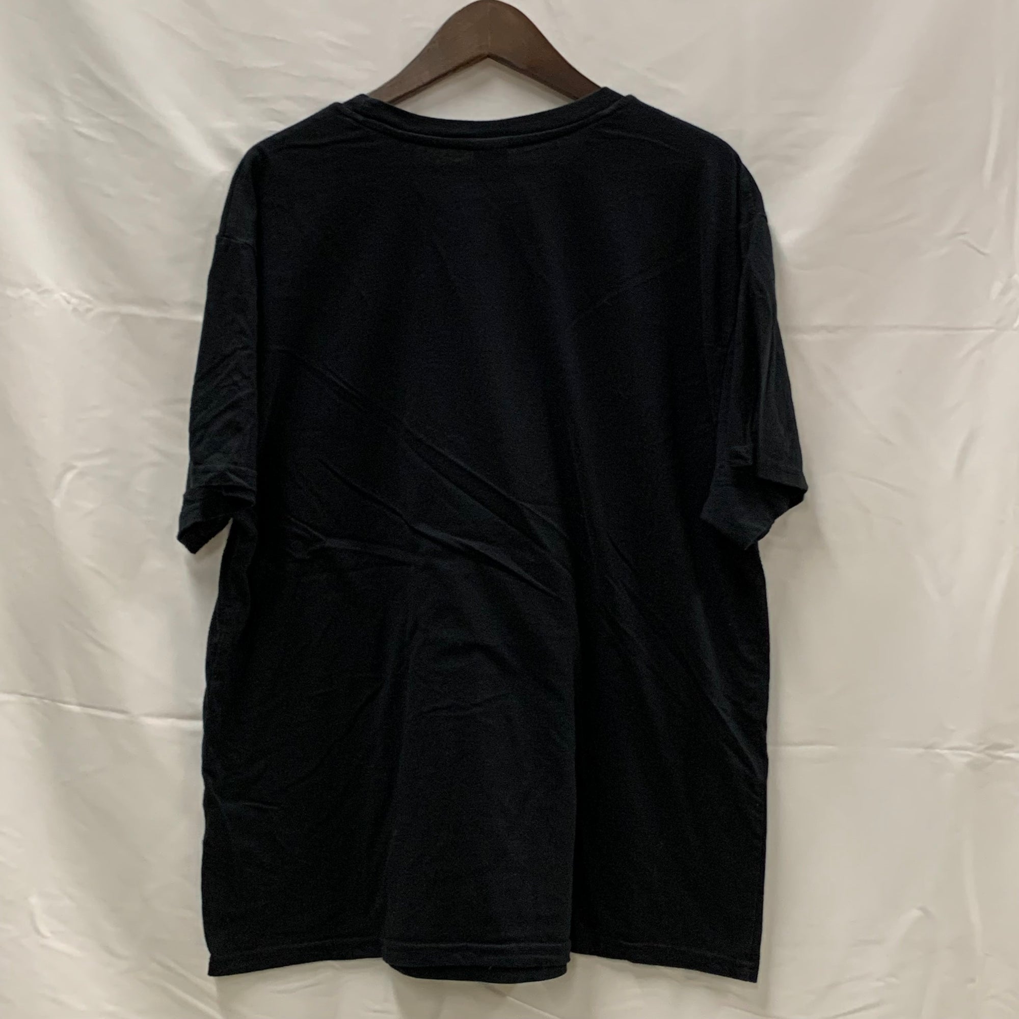 【中古】【古着】 プリント Tシャツ ブラック×イエロー XXLサイズ