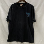 【中古】【古着】The Duck co プリント Tシャツ ブラック×ブルー Lサイズ