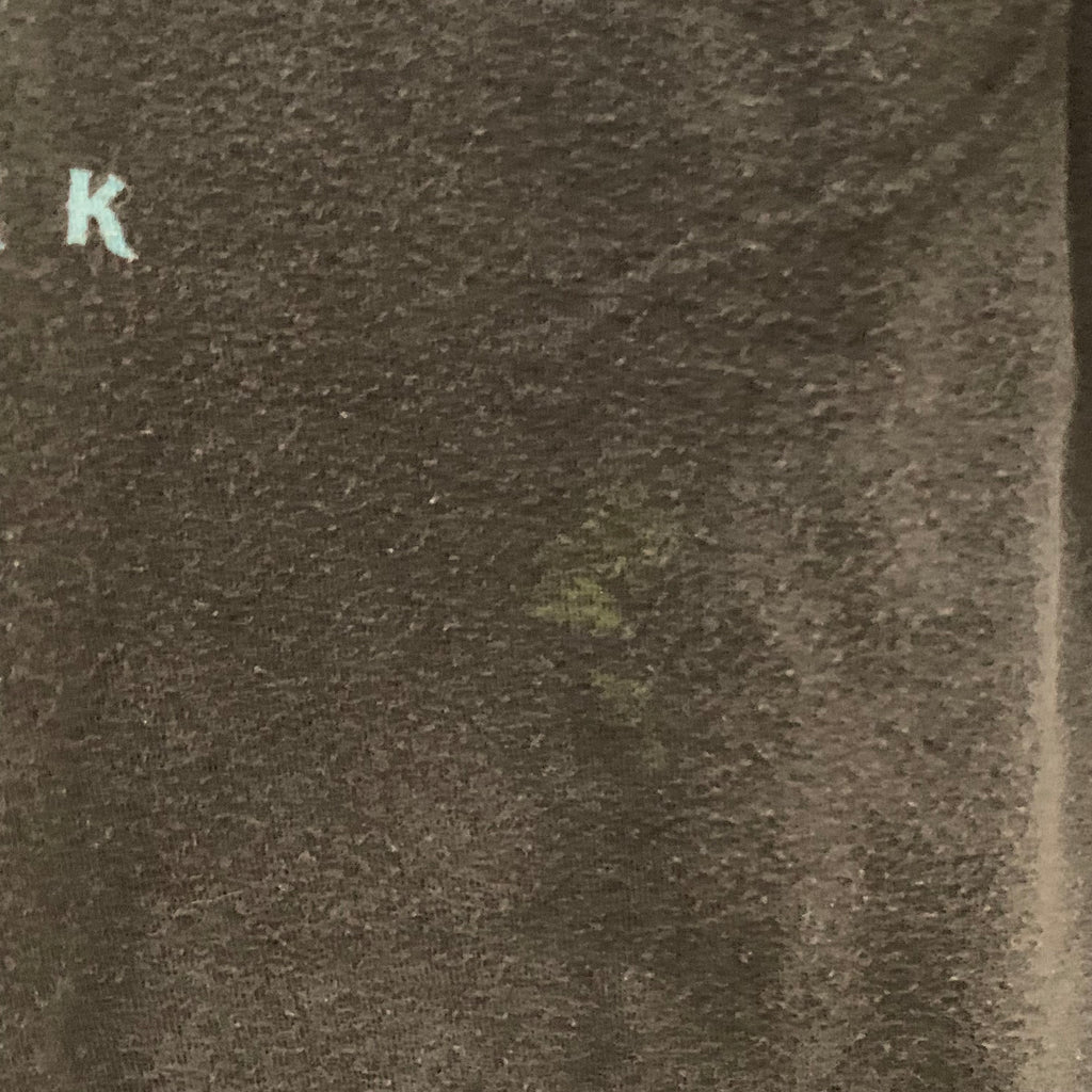 【中古】【古着】The Duck co プリント Tシャツ ブラック×ブルー Lサイズ