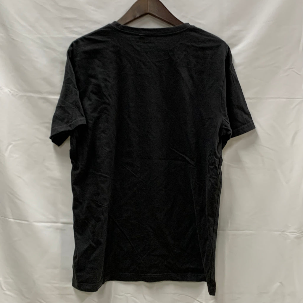 【中古】【古着】 プリント Tシャツ ブラック×ホワイトレッド Mサイズ