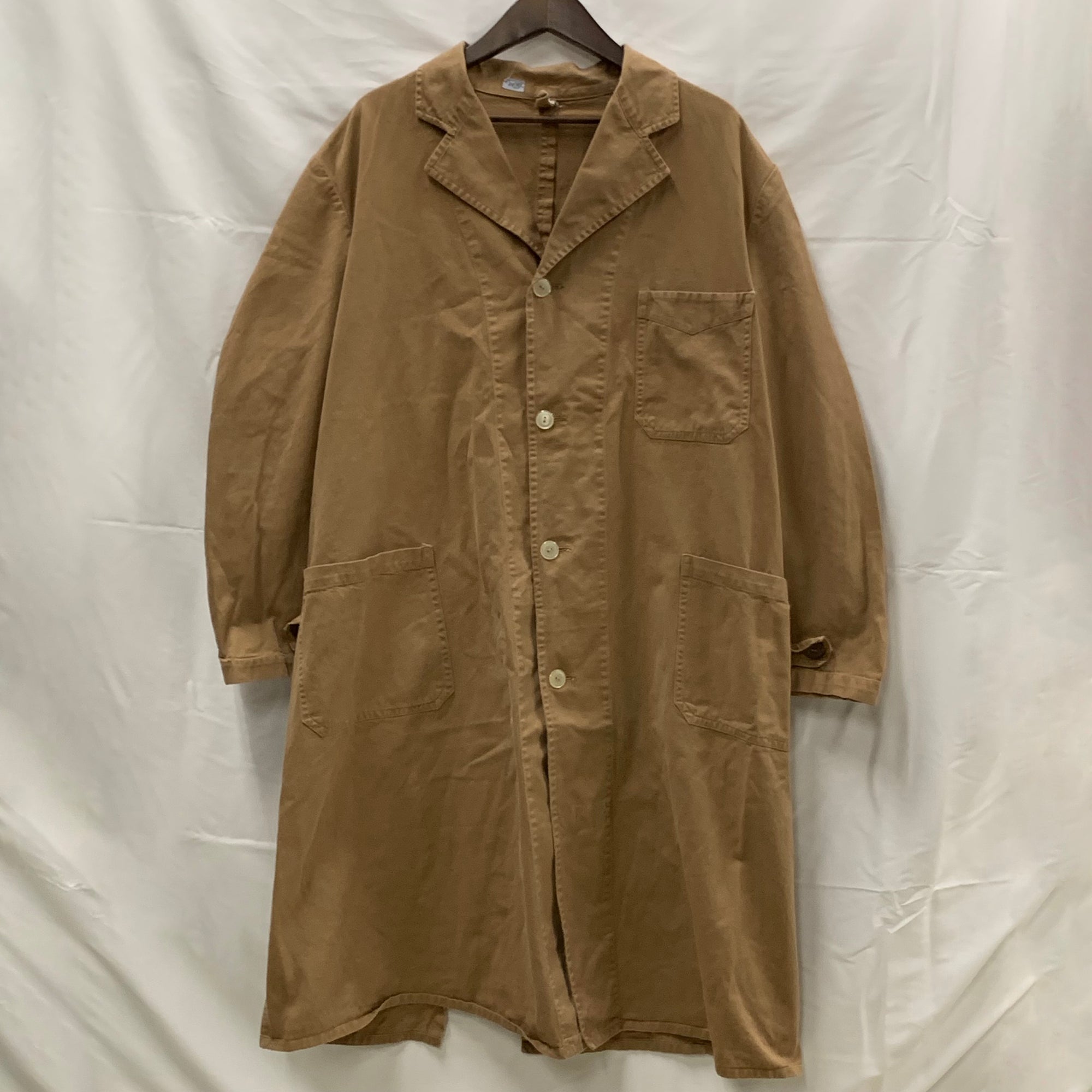 【中古】【古着】 無地 ライトコート ベージュ