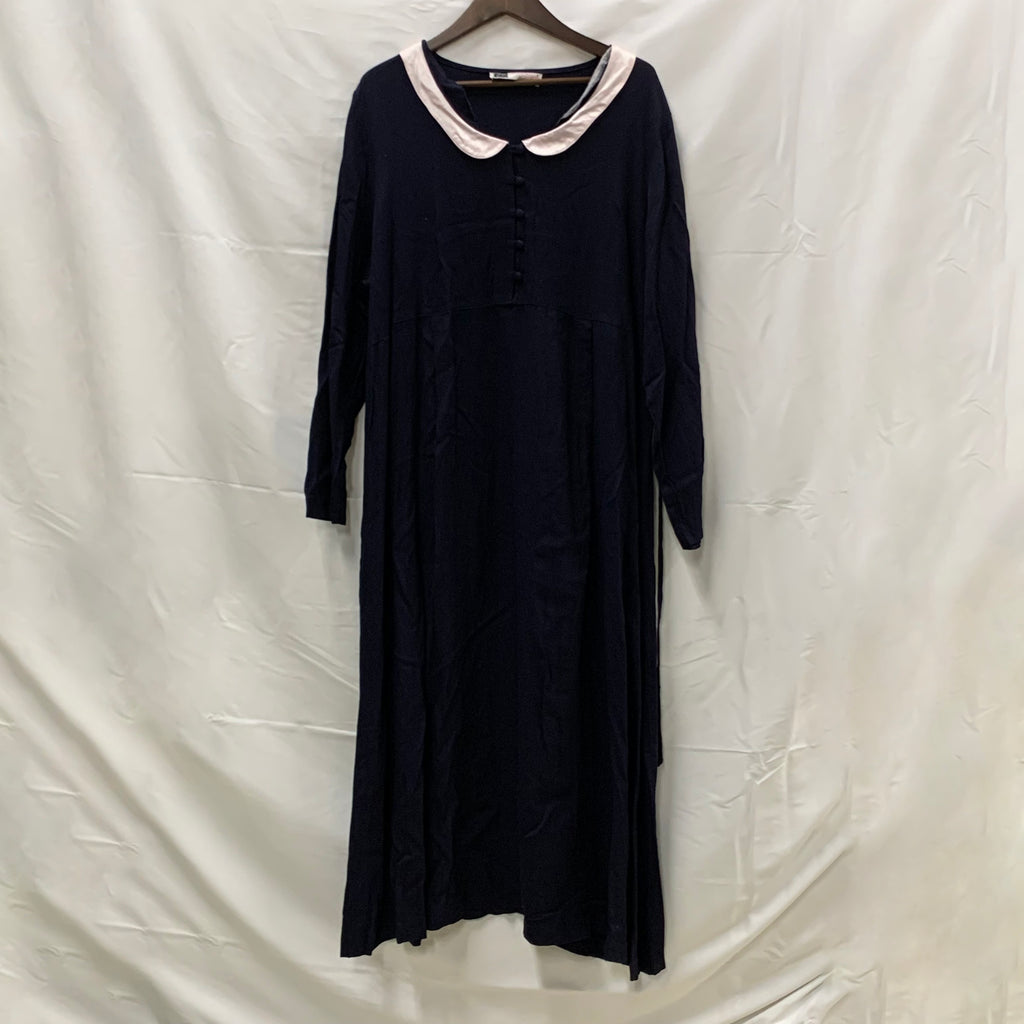 【中古】【古着】Tomorrow's Mother 無地 ワンピース ブラック×ホワイト XLサイズ