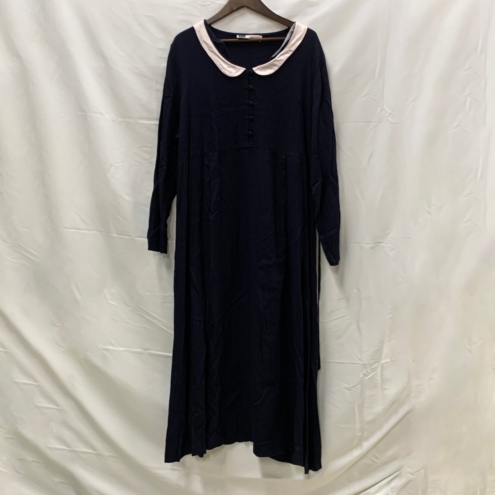 【中古】【古着】Tomorrow's Mother 無地 ワンピース ブラック×ホワイト XLサイズ