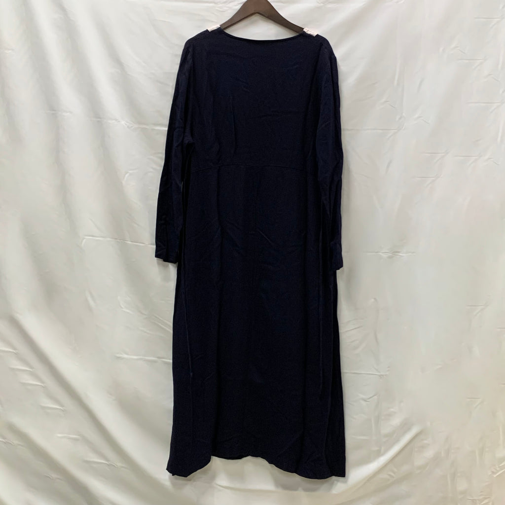 【中古】【古着】Tomorrow's Mother 無地 ワンピース ブラック×ホワイト XLサイズ
