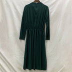 【中古】【古着】Impromptu 無地 ワンピース モスグリーン