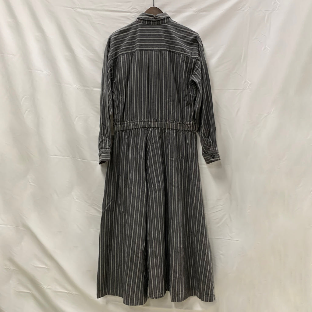 【中古】【古着】GOTCHA COVERED ストライプ ワンピース グレー