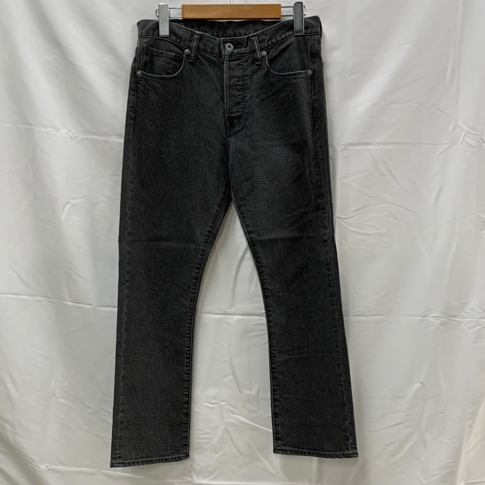 【中古】【古着】Kuro 無地 デニムパンツ グレー 29サイズ