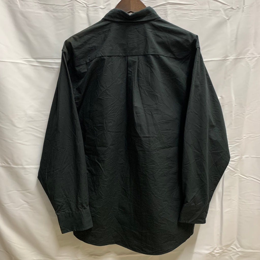 【中古】【古着】Edwards ワンポイント L/S シャツ ブラック