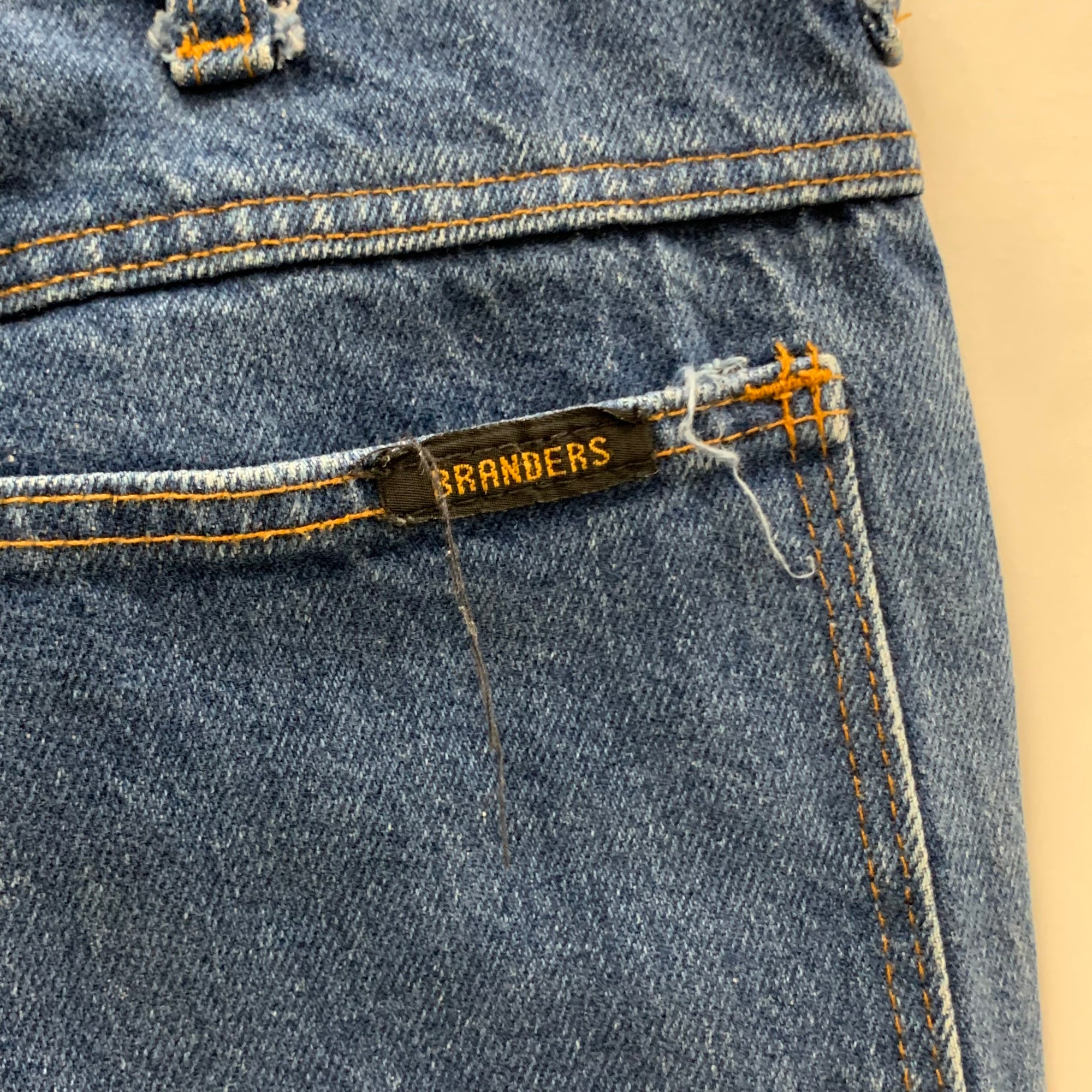 【中古】【古着】BRANDERS 無地 デニムパンツ インディゴ