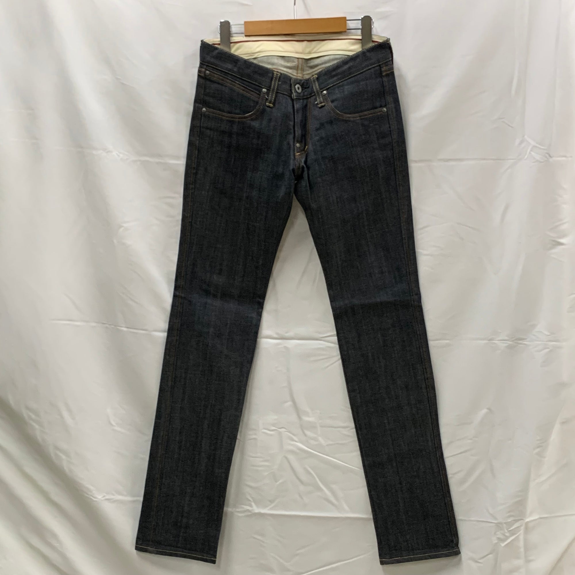【中古】【古着】FACTOTUM 無地 デニムパンツ グレー 29サイズ