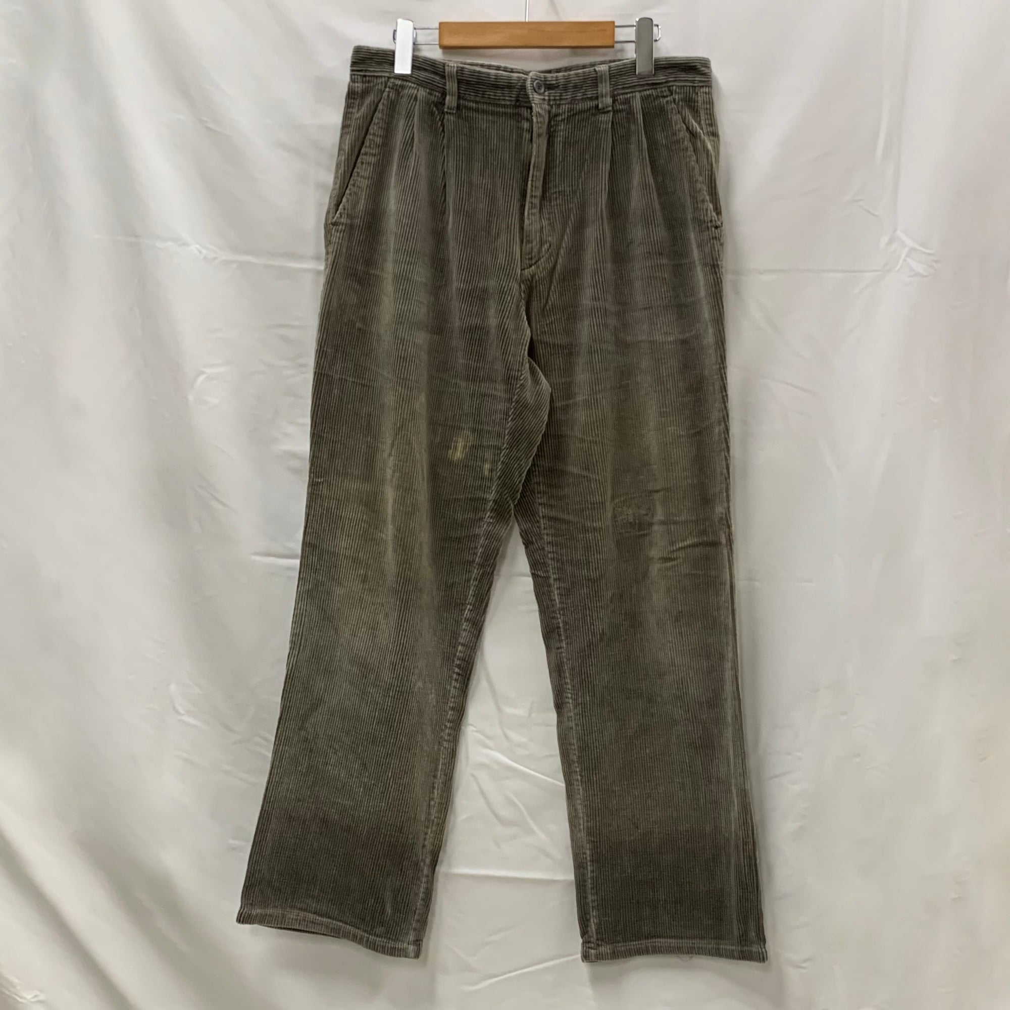 【中古】【古着】GA GAM SEUNG JE 無地 コーデュロイパンツ ブラウン 34サイズ