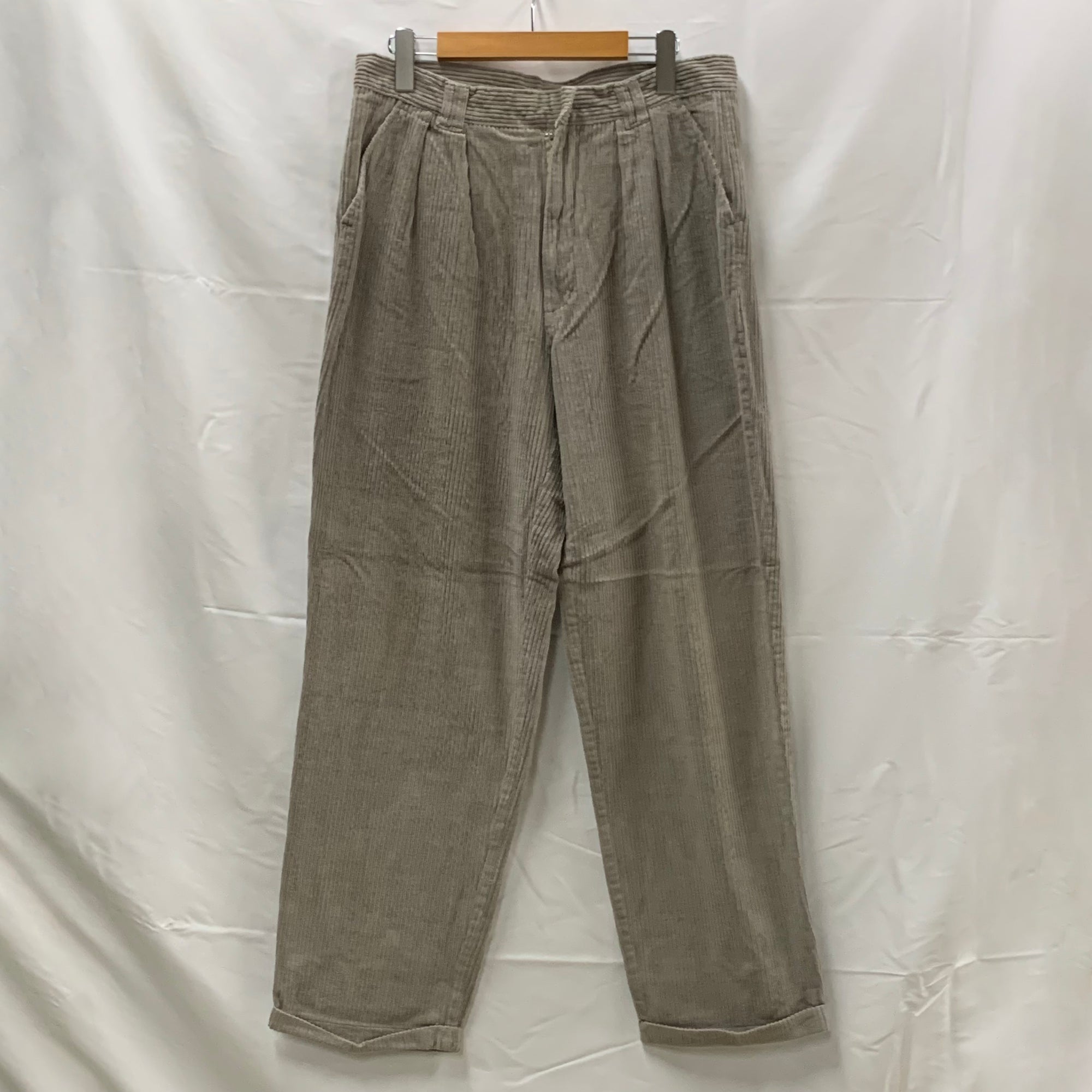 【中古】【古着】BERT PULITZER 無地 コーデュロイパンツ アイボリー 34サイズ